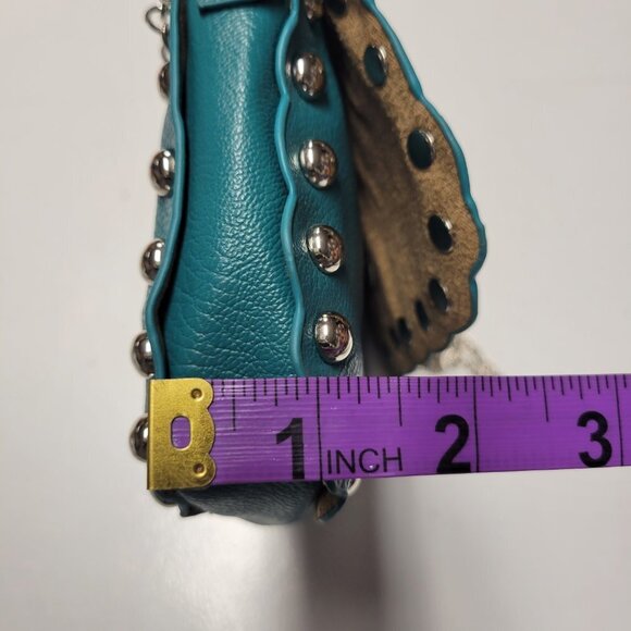 Teal Blue Handbag Mini Handbag Crossbody Small Handbag - Picture 7 of 9